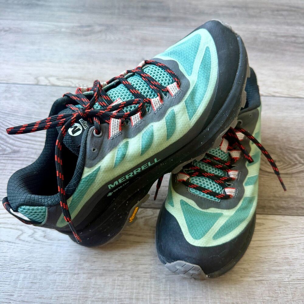 Merrell Moab Speed GTX Gore-Tex Womens Hiking Trail Shoes Vibram Soles 8.5